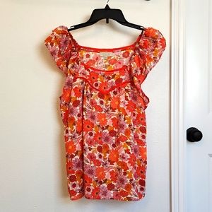 Fall colored floral top